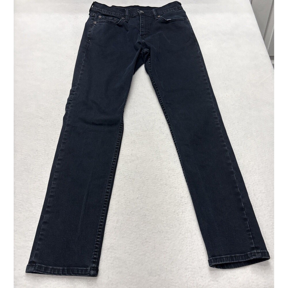 Levis 511 Men's Jeans Straight Leg Red Tab Black Denim Stretch Size 30x32